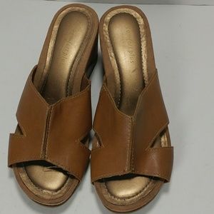 Comfort Plus Brown Tan Open Toe Sandals